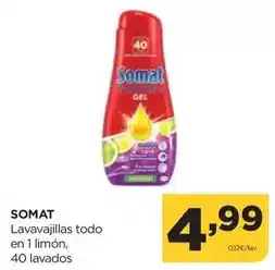 Alimerka Somat - lavavajillas todo en 1 limón, 40 lavados oferta