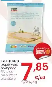 Eroski Eroski basic - filete de merluza sin piel oferta