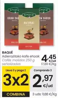 Eroski Baqué café - cafe molidos oferta
