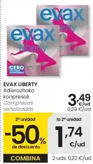 Eroski Evax liberty - compresas oferta