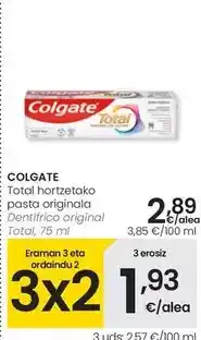 Eroski Colgate - dentífrico original total oferta