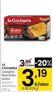 Eroski La cocinera - lasana bolonesa oferta
