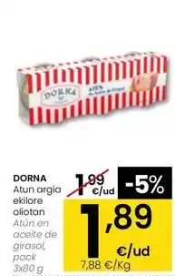 Eroski Dorna - atun en aceite de girasol oferta