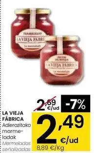 Eroski La vieja fábrica - mermeladas senalizadas oferta