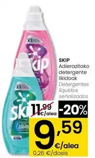 Eroski Skip - detergentes líquidos senalizados oferta