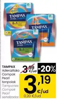 Eroski Tampax - compak pearl tampones compak pearl oferta