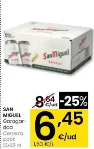 Eroski San miguel - cerveza oferta
