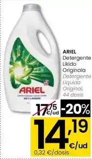 Eroski Ariel - detergente líquido original oferta