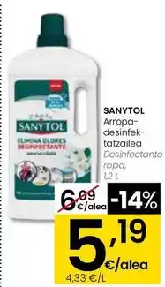 Eroski Sanytol - desinfectante ropa oferta