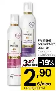 Eroski Pantene - espumas senalizadas oferta