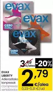 Eroski Evax - liberty compresas senalizadas oferta