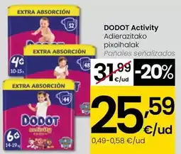 Eroski Dodot - activity pañales senalizadas oferta