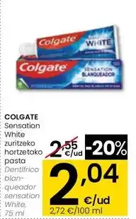 Eroski Colgate - dentifrico blanqueador sensation white oferta