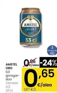 Eroski Amstel - oro cerveza 0.0 oferta