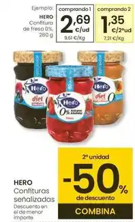 Eroski Hero - confitura de fresa 0% oferta