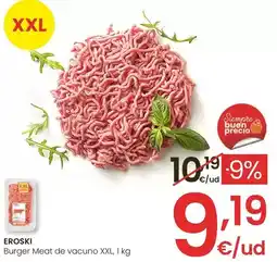 Eroski Eroski - burger meat de vacuno xxl oferta