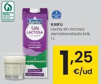 Eroski Kaiku - leche sin lactosa semidesnatada oferta