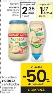Eroski Ligeresa - salsa ligera frasco oferta