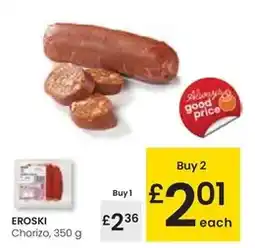 Eroski Eroski - chorizo oferta