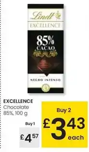 Eroski Lindt - excellence chocolate 85% oferta