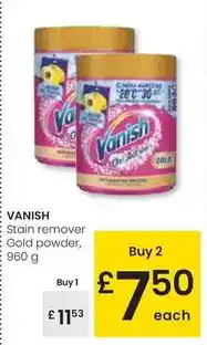 Eroski Vanish - stain remover gold powder oferta