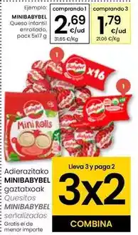 Eroski Minibabybel - queso infantil enrollado oferta