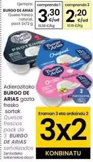 Eroski Burgo de arias - queso fresco natural oferta