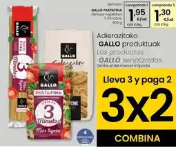 Eroski Gallo pastafina - hélices vegetales 3 minutos oferta