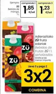 Eroski Zu - bebida de mango oferta