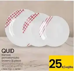 Eroski Quid - vajilla porcelana 18 piezas kansas oferta