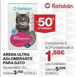 Supercor Katakan - arena ultra aglomerante para gato oferta