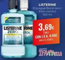 CashDiplo Listerine - enjuague bucal zero/ elixir mentol oferta