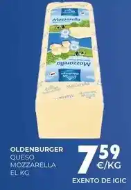 CashDiplo Oldenburger - queso mozzarella oferta