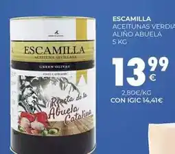 CashDiplo Escamilla - aceitunas verdi oferta