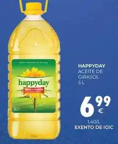 CashDiplo Happyday - aceite de girasol oferta