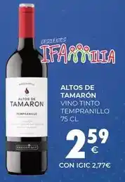 CashDiplo Altos de tamarón - vino tinto tempranillo oferta