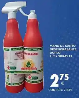 CashDiplo Mano de santo - desengrasante duplo 1lt + spray 1 l oferta