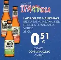 CashDiplo Ladrón de manzanas - sidra de manzana, red berries o manzana verde oferta