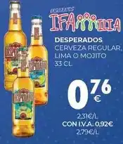 CashDiplo Desperados - cerveza regular lima o mojito oferta