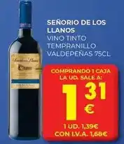 CashDiplo Señorío de los llanos - vino tinto tempranillo valdepenas oferta