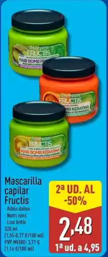 ALDI Fructis - mascarilla capilar oferta