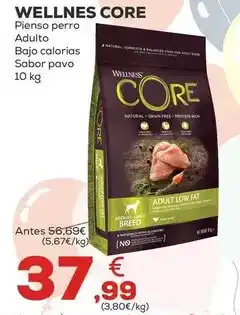 Kiwoko Wellness core - pienso perro adulto bajo calorias sabor pavo oferta