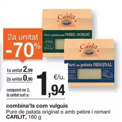 BonpreuEsclat Carlit - pure de patata original o amb pebre i romani oferta