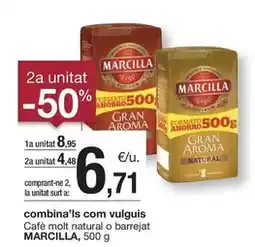 BonpreuEsclat Marcilla - cafe molt natural o barrejat oferta