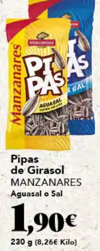 Gadis MANZANARES Pipas de Girasol Aguasal o Sal oferta