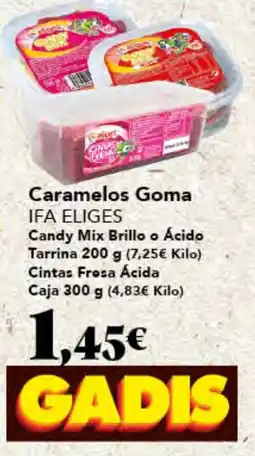 Gadis IFA ELIGES Caramelos Goma Candy Mix Brillo o Ácido Tarrina Cintas Frosa Acida Caja oferta