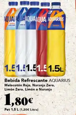 Gadis AQUARIUS Bebida Refrescante Molocotón Rojo, Naranja Zoro, Limón Zoro, Limón o Naranja oferta