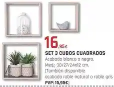 Tú Brico-Marian Blanco - set 3 cubos cuadrados oferta