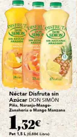 Gadis DON SIMÓN Néctar Disfruta sin Azúcar Piña, Naranja-Mango- Zanahoria o Mango Manzana oferta