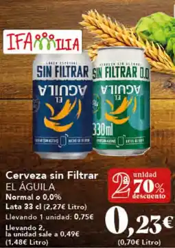 Gadis EL ÁGUILA Cerveza sin Filtrar oferta